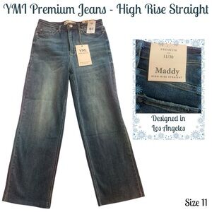 YMI Premium Maddy High-Rise Straight Leg Jeans